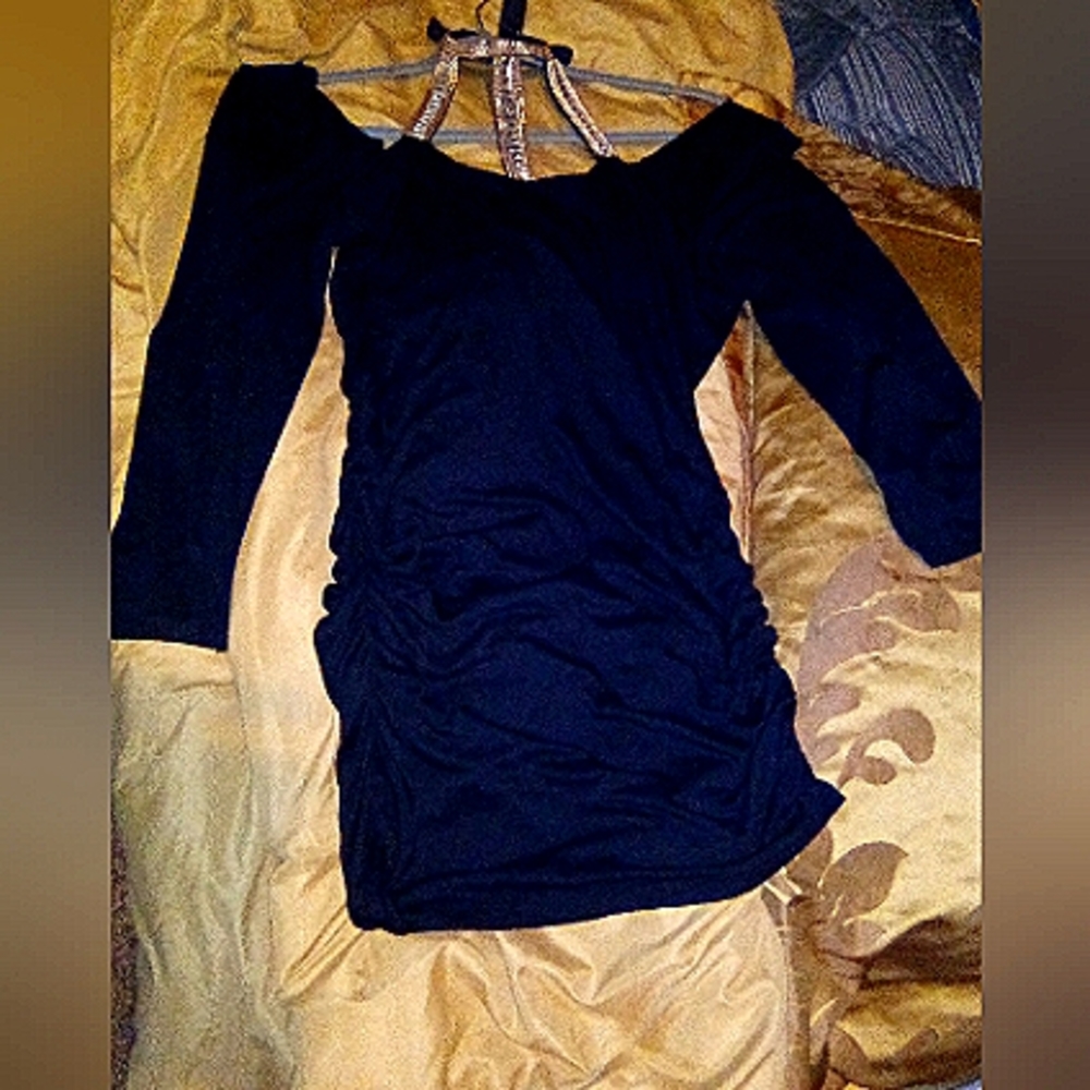 VENUS Brand -Black cocktail dress with gold neckline size xl